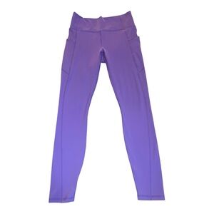 Fabletics Lavender Purple Kids Active Leggings with Side Pockets